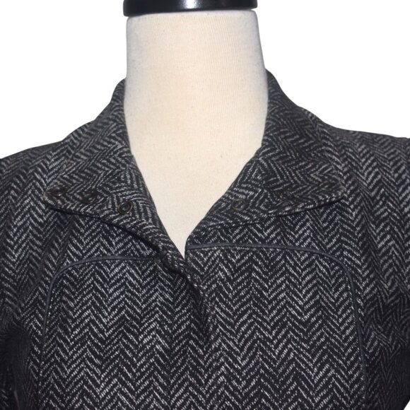Vintage 90s Kenzo Jeans Herringbone Cotton Denim Jacket Blazer Italy 36 XS S - Picture 3 of 13